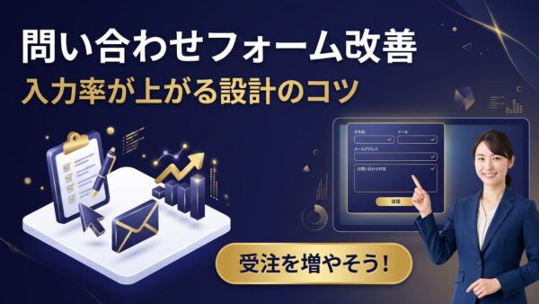 問い合わせフォームを改善して受注を増やす方法【入力率が上がる設計のコツ】